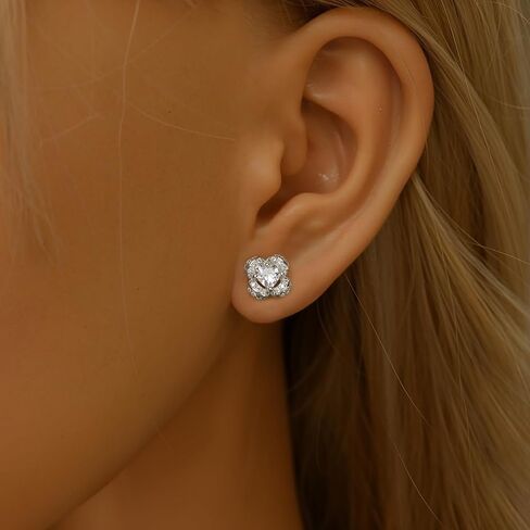 Sterling Silver Stud Earrings for Women, Hypoallergenic Flat Back Earrings Jewelry Gifts for Sensitive Ears in Kuwait