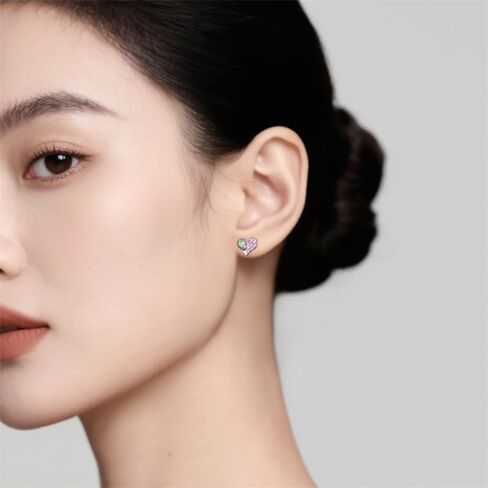 Sterling Silver Stud Earrings for Women, Hypoallergenic Flat Back Earrings Jewelry Gifts for Sensitive Ears in Kuwait