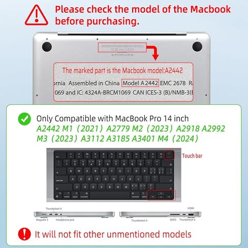 Seorsok متوافق مع حافظة MacBook Air 13 بوصة 2022 2021 2020 2019 2018 إصدار A1932 A2179 M1 A2337 Touch ID، حافظة بلاستيكية صلبة بنمط قلب لطيف وجميل مع غطاء لوحة مفاتيح، بني in Kuwait