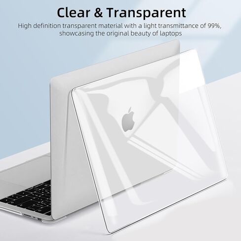 Seorsok متوافق مع حافظة MacBook Air 13 بوصة 2022 2021 2020 2019 2018 إصدار A1932 A2179 M1 A2337 Touch ID، حافظة بلاستيكية صلبة بنمط قلب لطيف وجميل مع غطاء لوحة مفاتيح، بني in Kuwait
