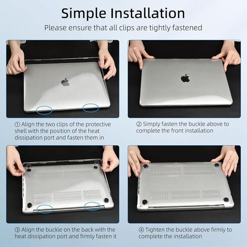 Seorsok متوافق مع حافظة MacBook Air 13 بوصة 2022 2021 2020 2019 2018 إصدار A1932 A2179 M1 A2337 Touch ID، حافظة بلاستيكية صلبة بنمط قلب لطيف وجميل مع غطاء لوحة مفاتيح، بني in Kuwait