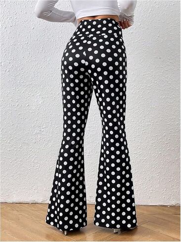 Wdirara Women's Polka Dots Flare Crossover Crossover Pertic Bell Betrans in Saudi Arabia