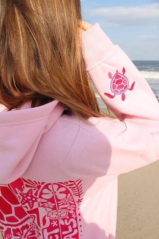Preppy Embroidered Flower Hoodies for Teen Girl Women Y2K Back Graphic Printed Oversized Pullover Hooded Sweatshirts in Saudi Arabia