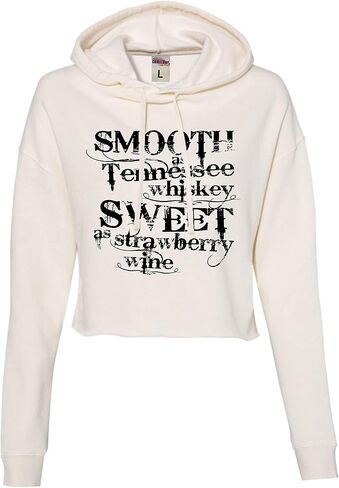 Go All Out Womens Smooth As Tennessee Whiskey Cropped Hooded Sweatshirt in Saudi Arabia