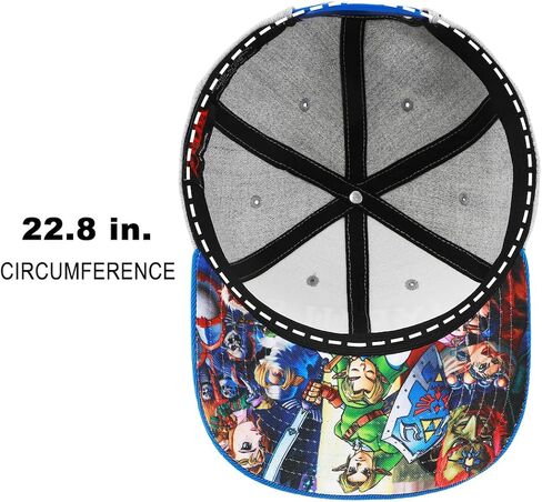 BioWorld أسطورة Zelda Hyrule Shield Gray & Blue Snapback Hat in Saudi Arabia
