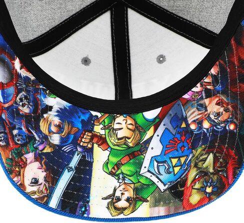 BioWorld أسطورة Zelda Hyrule Shield Gray & Blue Snapback Hat in Saudi Arabia