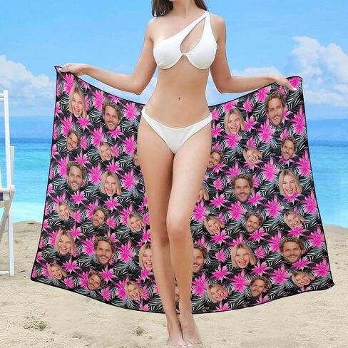 Custom Women Sexy Swimsuit Bikini Set with Face Personalized Matching Swim Top Bottom & Beach Cover Up for Swimwear in Kuwait