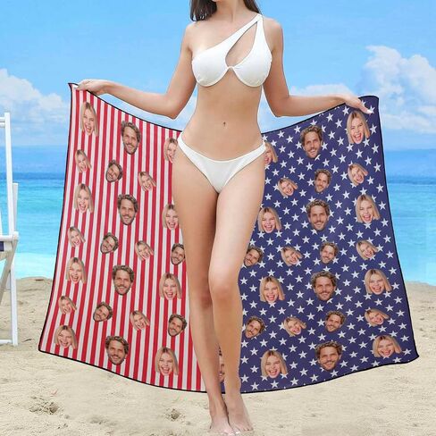 Custom Women Sexy Swimsuit Bikini Set with Face Personalized Matching Swim Top Bottom & Beach Cover Up for Swimwear in Kuwait