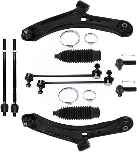 OCPTY - New 10-Piece For 2007-2013 For Suzuki SX4 Front Lower Control Arm And Ball Joint Inner Outer Tie Rod End Steering Rack Boot Sway Bar End Link in Saudi Arabia