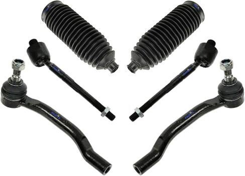 PARTSW - 6pc التعليق الأمامي الخارجي والداخل الداخلي ينتهي قضيب الراكب جانب سائق مع مجموعة أدوات تروس التوجيه in Saudi Arabia