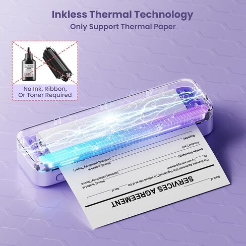 طابعات Phomemo المحمولة اللاسلكية للسفر ، M832 Pluetooth inkless الحرارية ، دعم 8.5'x11 '' خطاب الولايات المتحدة وحجم A4 ، طابعة متنقلة صغيرة مدمجة لجهاز الكمبيوتر المحمول الهاتفي ، مع Case & 4 Rolls Paper in Saudi Arabia