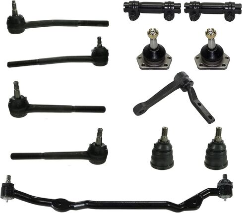PartsW - 12 Pc Suspension Kit for Buick Apollo/Chevy Camaro/Pontiac Ventura +More Drag Link/Inner & Outer Tie Rod Ends/Adjusting Sleeves/Upper & Lower Ball Joints/Idler Arm in Saudi Arabia
