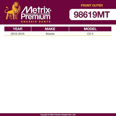 Metrix Premium Chassis Parts-2 PC Front Tie Rod End Kit Fits 2013-2016 Mazda CX-5 ، استبدال ES801390 ، مصنوع في أوروبا in Saudi Arabia