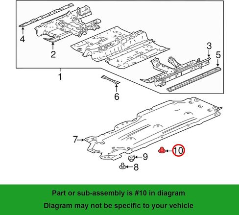 OAUOO 25PCS Engine Under Cover Push-Type Retainer Clip 91505-TY2-003 for Honda Accord Civic Clarity CR-V Fit HR-V Insight Odyssey Acura RLX NSX RDX 2014-On in Saudi Arabia