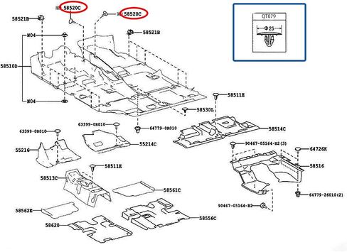 OAUTOO 20PCS HOOD Insulation Clip Clip متوافق مع Toyota & Lexus 90467-A0003 90467-09050 90467-09041 90467-08124 in Saudi Arabia