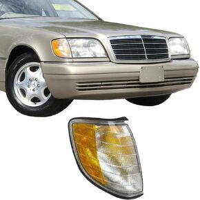 For 1995 1996 1997 1998 1999 Mercedes Benz Turn Signal Light - Fits Passenger Side - Parking Light With Lens, Housing, Bulb - Mercedes Benz S320 S420 S500 S600 Corner Light Replacement in Kuwait