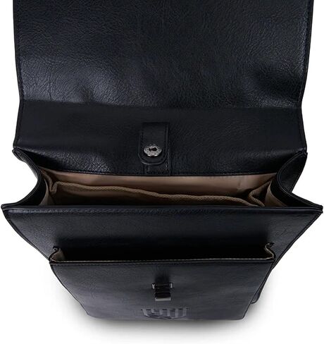 Islander Carloway Backpack for Men & Women, With Laptop Sleeve, Harris Tweed Vegan Leather, Black Watch in Kuwait