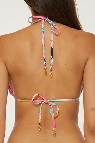 Trina Turk Women's Venus Triangle Triangle Bikini Top ، قابل للتعديل ، ربطة عنق ، تفصل ملابس السباحة in Saudi Arabia