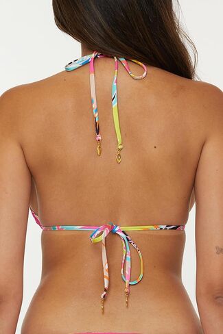 Trina Turk Women's Venus Triangle Triangle Bikini Top ، قابل للتعديل ، ربطة عنق ، تفصل ملابس السباحة in Saudi Arabia