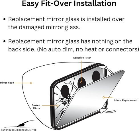 Glass Glass Glass + منصات لاصقة للركاب لعام 2018-2022 Volkswagen Atlas ، 2020-2024 Atlas Cross Sport - Blind Spot - Side View Mirror RID RH (2019 2020 2021 2022 18 19 20 21 22 23 24) in Saudi Arabia