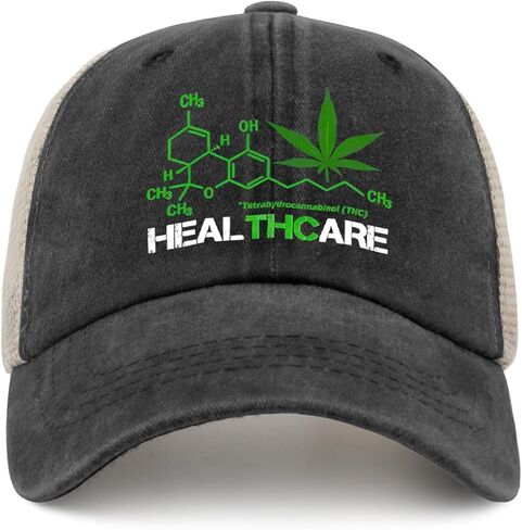 Weed Cannabis 420 Caps THC Healthcares Golf Hat Youth Golf Hat AllBlack Womens Baseball Hat Gifts for Grandma Baseball Caps in Saudi Arabia