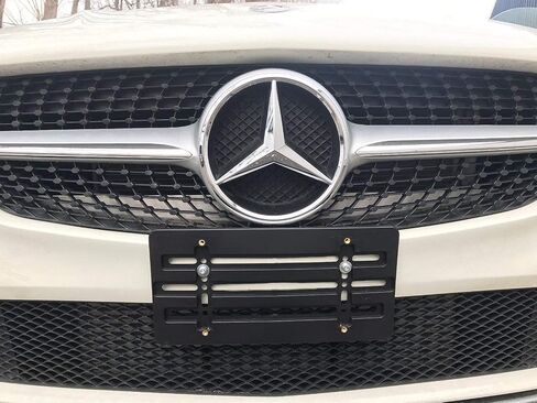Universal Front Lucky Plate Holder Mount Mount Mount Adapter Adapter Bumper Bracket for Auto Car Truck Van SUV Golf Cart New (2 مسامير 4 براغي و 4 مصممة في المكسرات - مشمولة !!) in Saudi Arabia