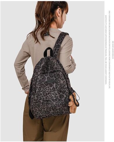 Fashion Cheetah Backpack Shoulder Bag, Trendy y2k Design Daypack Bookbag Leopard Print Coquette Purse Women Men Daily (Purple) in Kuwait