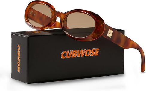 Retro Oval Sunglasses for Women Fashion Cat Eye Sunglasses Ladies 90s Vintage Oval Shades in Saudi Arabia