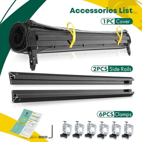 yhtauto soft Roll Roll Truck Bed Tonneau Cover w/Auto Locking وظيفة متوافقة مع 2015-2024 Ford F-150 Crew Cab ، غطاء سرير شاحنة حماية الطقس ، 5.6 قدم (67.4 ") سرير in Saudi Arabia