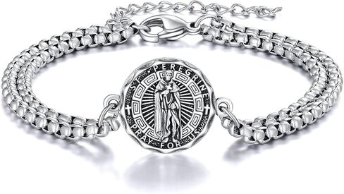 YFN Patron Saint Bracelet Sterling Silver Religious Protector Bracelet Patron St Jewelry Gifts for Women Men in Saudi Arabia