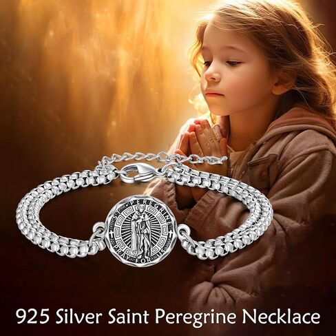 YFN Patron Saint Bracelet Sterling Silver Religious Protector Bracelet Patron St Jewelry Gifts for Women Men in Saudi Arabia
