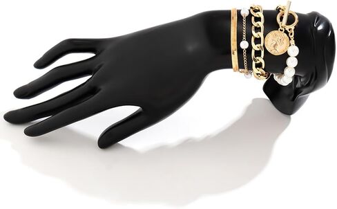 GIGB PBDK أساور ذهبية مكتنزة للنساء بوهو قابلة للتكديس لؤلؤة كوين سوار Snake Cuban Papercle -chain Bracelets Exhipery Everyday Jewelry Associory in Saudi Arabia