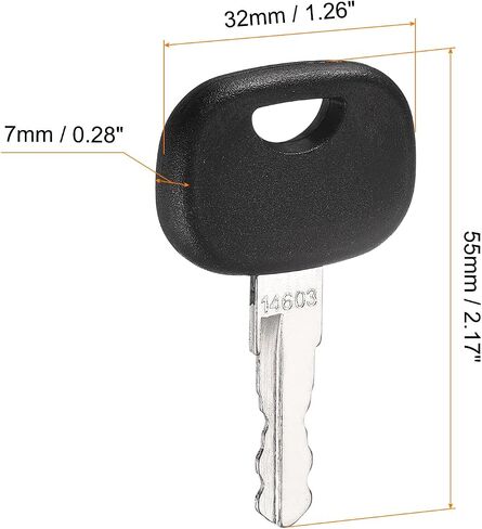 uxcell Equipment Key, Machinery Ignition Keys for Excavators (Part Number 14603) 5Pcs in Saudi Arabia