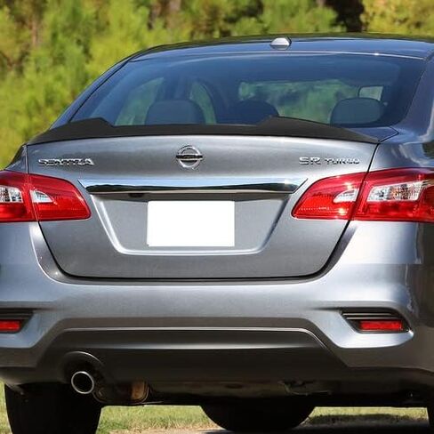 W-Power ABS Plastic V-Style V-Strunk Lid Spoiler Wing متوافق مع 2013-2019 Nissan Sentra ، 2014 2015 2016 2017 (Matt Black) in Kuwait