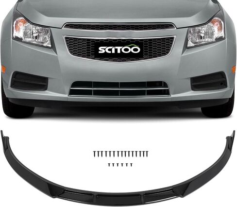 SCITOO Glossy Black Front Bumper Lip Fits for 2011-2014 for Chevrolet Cruze PP Front Lip Spoiler in Saudi Arabia