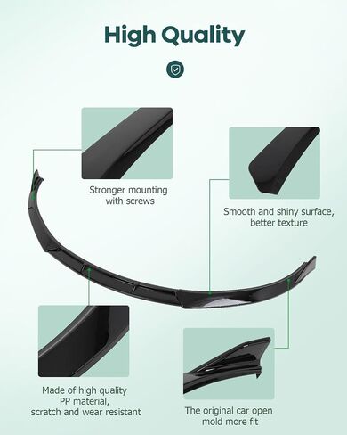SCITOO Glossy Black Front Bumper Lip Fits for 2011-2014 for Chevrolet Cruze PP Front Lip Spoiler in Saudi Arabia