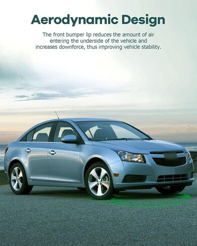SCITOO Glossy Black Front Bumper Lip Fits for 2011-2014 for Chevrolet Cruze PP Front Lip Spoiler in Saudi Arabia