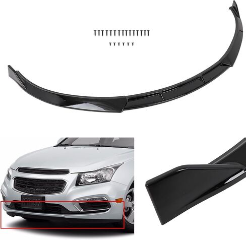 SCITOO Glossy Black Front Bumper Lip Fits for 2011-2014 for Chevrolet Cruze PP Front Lip Spoiler in Saudi Arabia