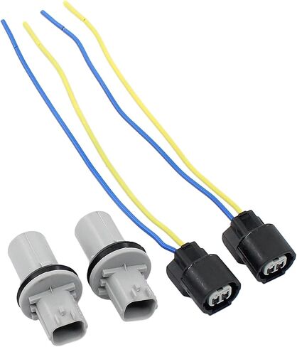 2pcs انعطاف مقبس المصباح الإشارة مع تسخير الموصل لـ Acura RLX 14-17 ، TL 09-14 ، RL 09-12 ، TSX 06-08 ، Honda FIT 09-14 ، ACCORD 08-12 ، CR-V 05-11 ، CIVIC 04-05 in Saudi Arabia