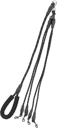FILFEEL 1.5m Heavy Duty Nylon Dog Traction Rope, 4.9ft Pet Leash, with Foam Handle, Metal Buckle, for Small Dogs, Cats (4 Heads) in Saudi Arabia