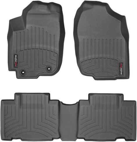 WeatherTech Custom Fit FloorLiners for Toyota RAV4-1st & 2nd Row (44510-1-2), Black in Saudi Arabia