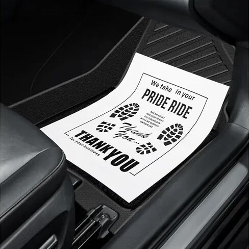 50pcs Car Car Kraft Paper Floor Haps ، 15 × 19 بوصة مقاومة للماء ، وسادات واقية من أرضية المركبة ، وغسل وتفاصيل للتفاصيل (أبيض) in Kuwait