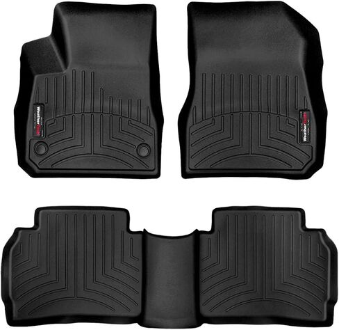 WeatherTech Custom Fit FloorLiners for Chevrolet Malibu - 1st & 2nd Row (44903-1-2), Black in Saudi Arabia