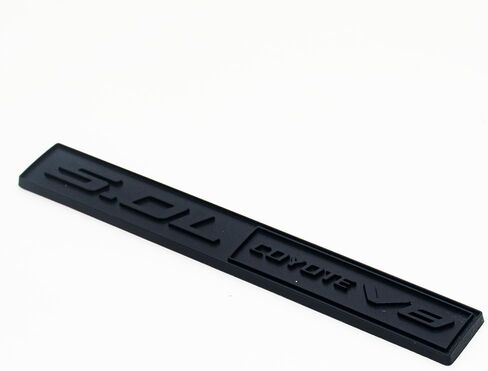 2Pc 5.0L Coyote V8 Engine Emblem Coyote Badge 3D Sticker Door Trunk Nameplate (Chrome Black) in Kuwait