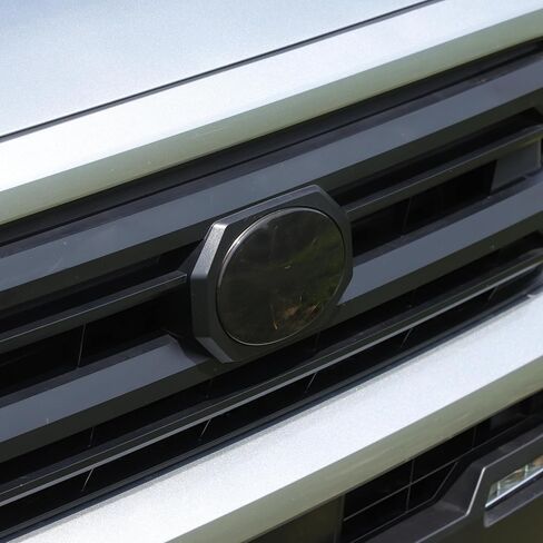 Car Front Grill Logo Frame Tinted Cover Trim Emblem for Toyota Tacoma 2024 2025, Logo Emblem Decoration Accessories (Black) in Saudi Arabia