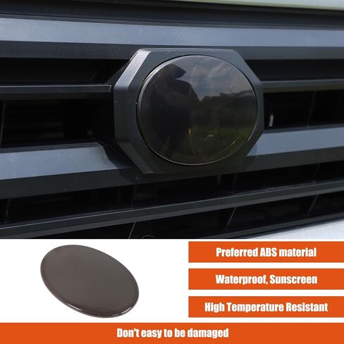 Car Front Grill Logo Frame Tinted Cover Trim Emblem for Toyota Tacoma 2024 2025, Logo Emblem Decoration Accessories (Black) in Saudi Arabia