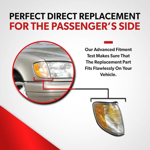 For 1995 1996 1997 1998 1999 Mercedes Benz Turn Signal Light - Fits Passenger Side - Parking Light With Lens, Housing, Bulb - Mercedes Benz S320 S420 S500 S600 Corner Light Replacement in Saudi Arabia