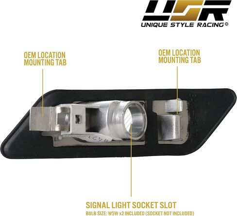 مصابيح علامة الجانبية USR Z3 - نمط يورو عدسة واضحة ، مصابيح Sidemarkers مجموعة (يسار + يمين) متوافقة مع 1996-2002 BMW Z3 Roadster/M Roadster/M Coupe in Saudi Arabia