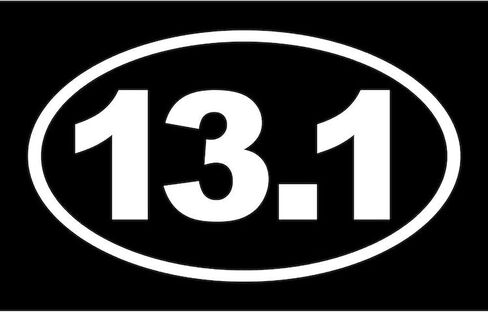 CafePress 13.1 Half Marathon Oval Euro Oval Car Magnet Black Oval Car Magnet, Euro Oval Bumper Magnet in Saudi Arabia
