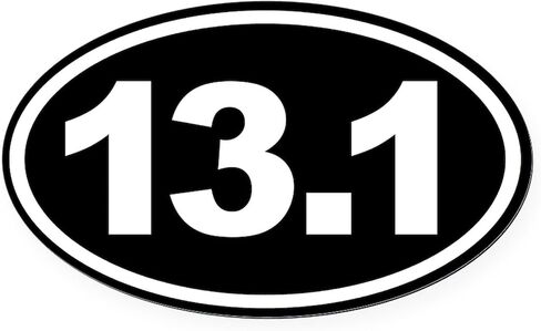 CafePress 13.1 Half Marathon Oval Euro Oval Car Magnet Black Oval Car Magnet, Euro Oval Bumper Magnet in Saudi Arabia